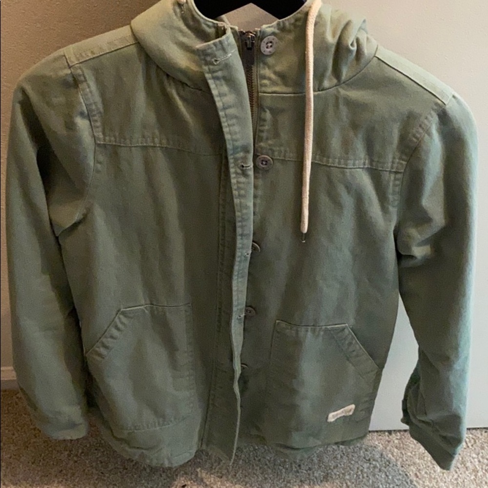 Rip Curl Olive Green Hooded Jacket